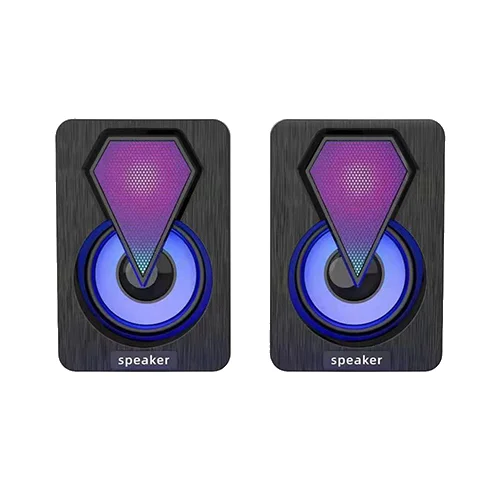 سماعة كمبيوتر LEERFEI E-1046 صغيرة سلكية مع إضاءة LED - Image 2