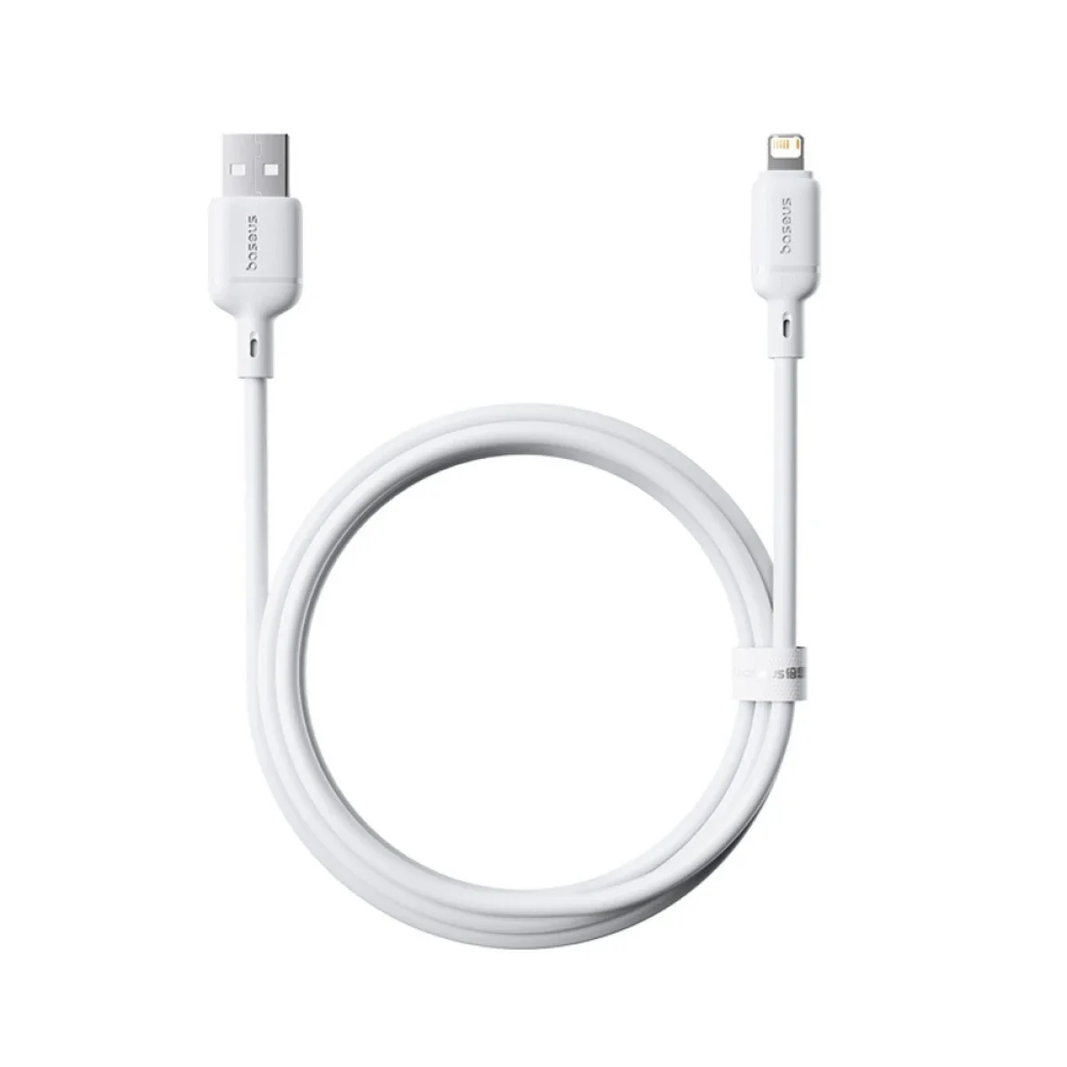 كابل Baseus P10377702213-01 Silky Series من USB-A إلى Lightning 2.4A بطول 2 متر لون Moon White