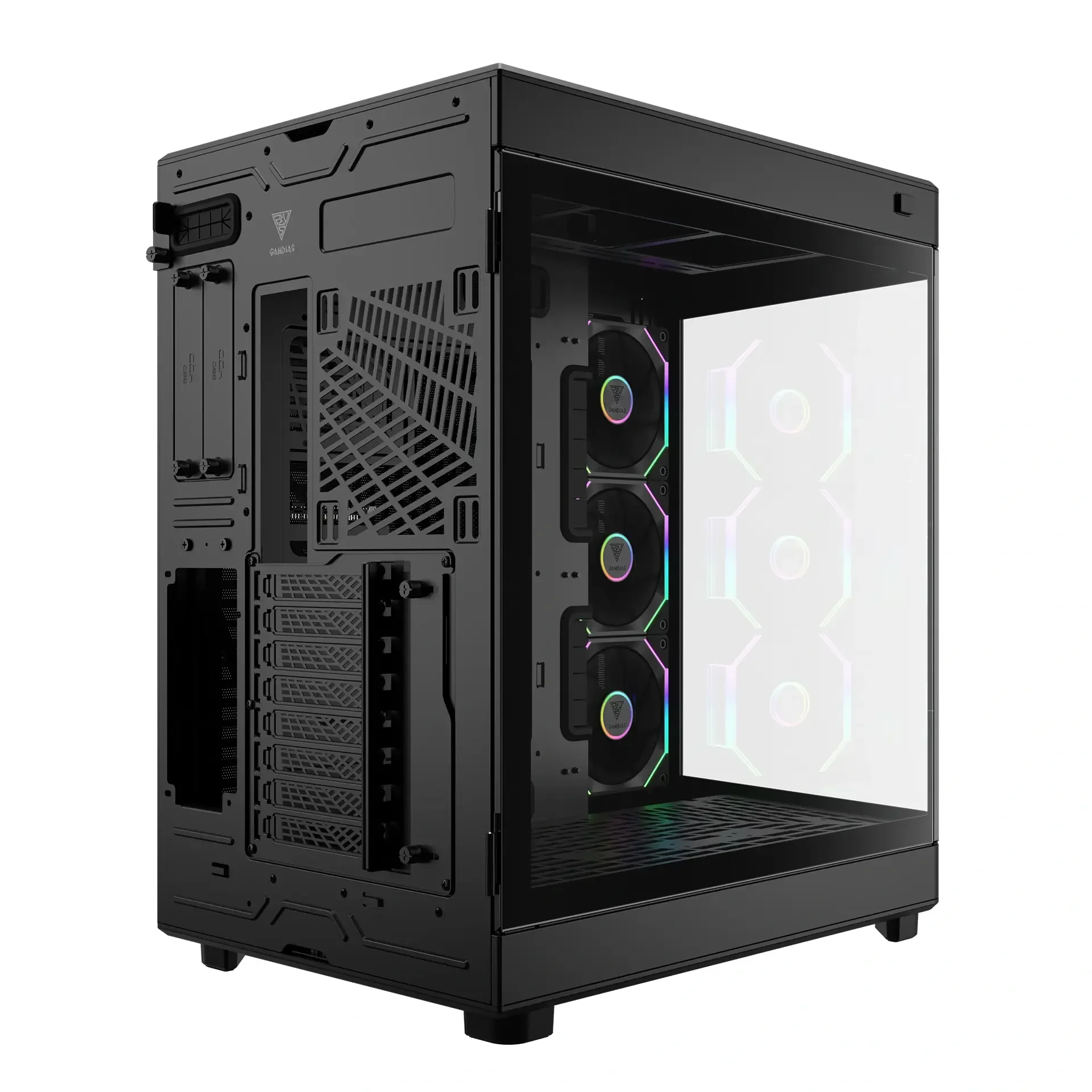 GAMDIAS NESO P1 PRO ARGB Full Tower Gaming Case Black - Thumbnail 2