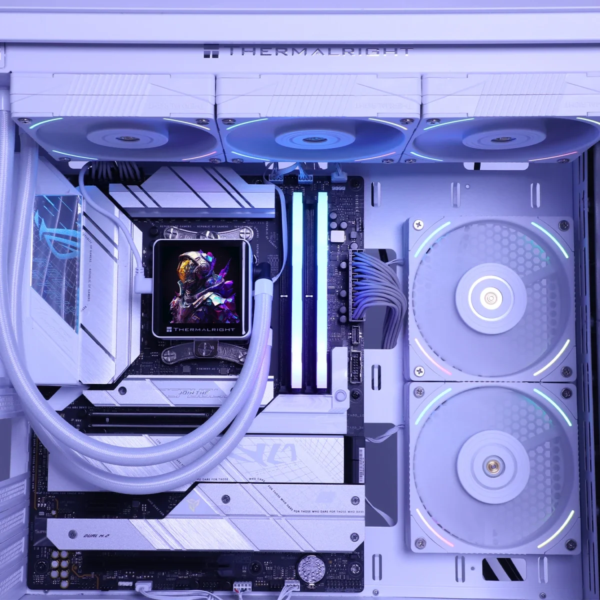 مبرد مائي للمعالج Thermalright Frozen Vision 360 باللون الأبيض مع مروحة PWM مقاس 120 مم وشاشة IPS LCD مقاس 2.88 إنش - Image 3