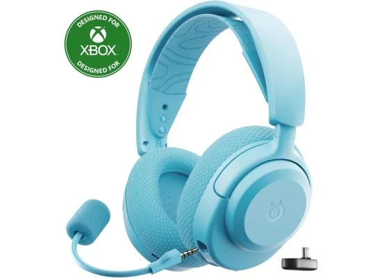 سماعة ألعاب SteelSeries Arctis Nova 3X لاسلكية بتقنية 2.4GHz وBluetooth وبطارية حتى 40 ساعة - Aqua