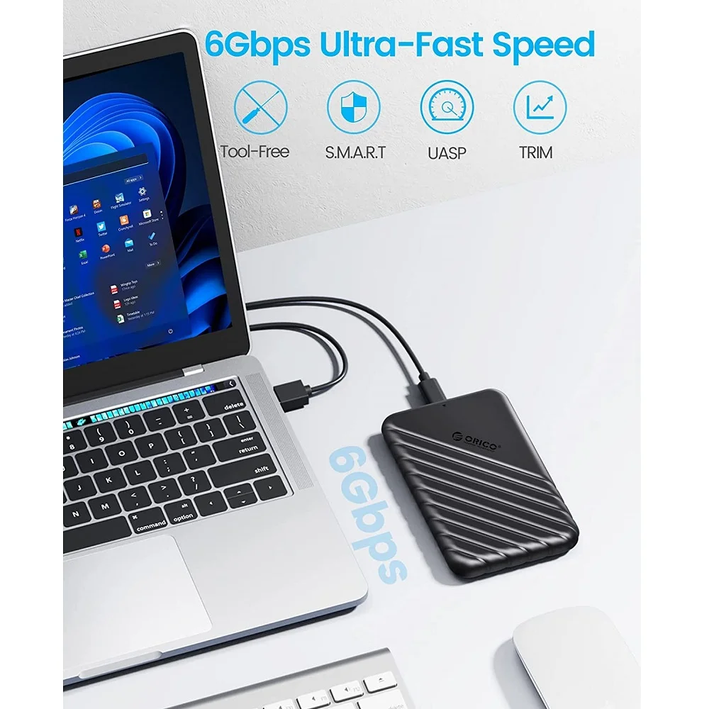 علبة هارد ORICO ORICO-25PW1-C3-BK-EP مقاس 2.5 إنش USB 3.1 Gen 1 Type-C - أسود - Thumbnail 2