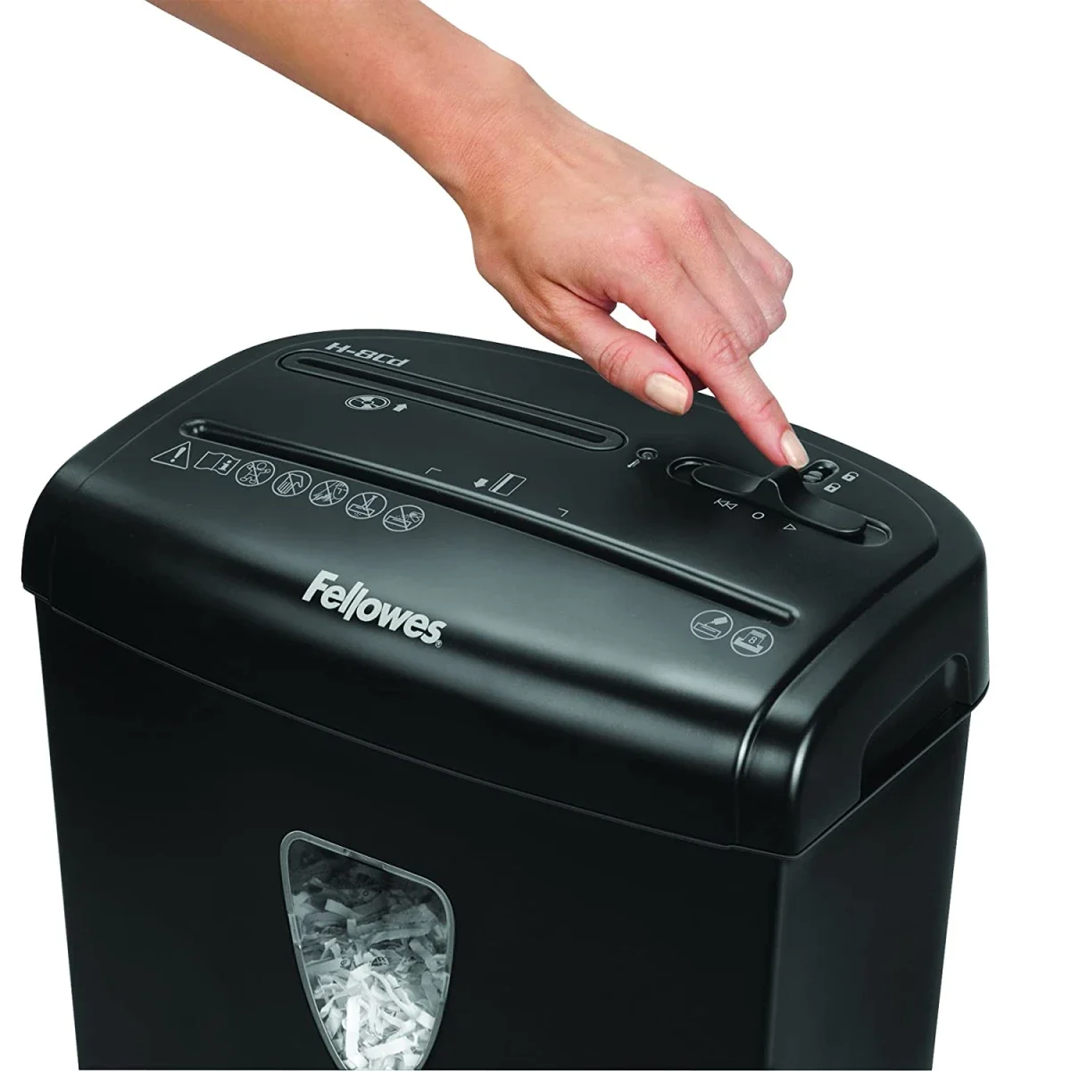 فرامة ورق Fellowes Powershred H-8C قص متقاطع 8 أوراق مع قفل أمان - Thumbnail 3
