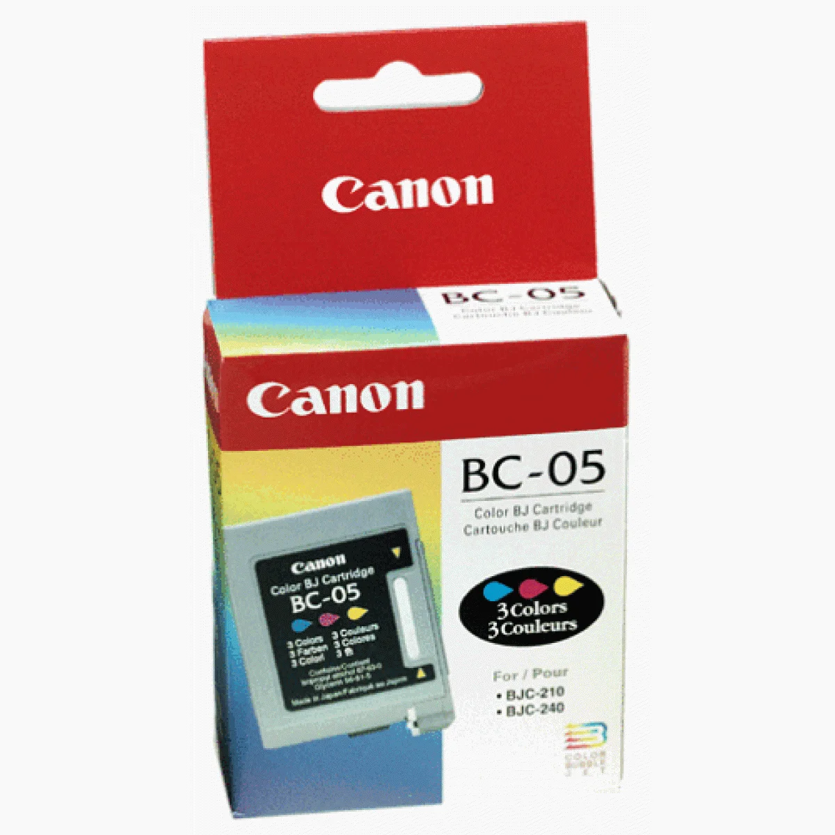 خرطوشة حبر Canon BC-05 أصلية ثلاثية الألوان، إنتاجية 300 صفحة