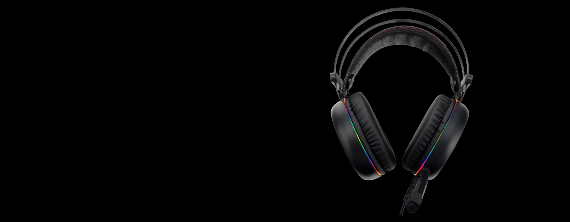 سماعة ألعاب Dragon War G-HS-012 بإضاءة RGB وصوت AUX 3.5 مم + USB للإضاءة، أسود - Image 5