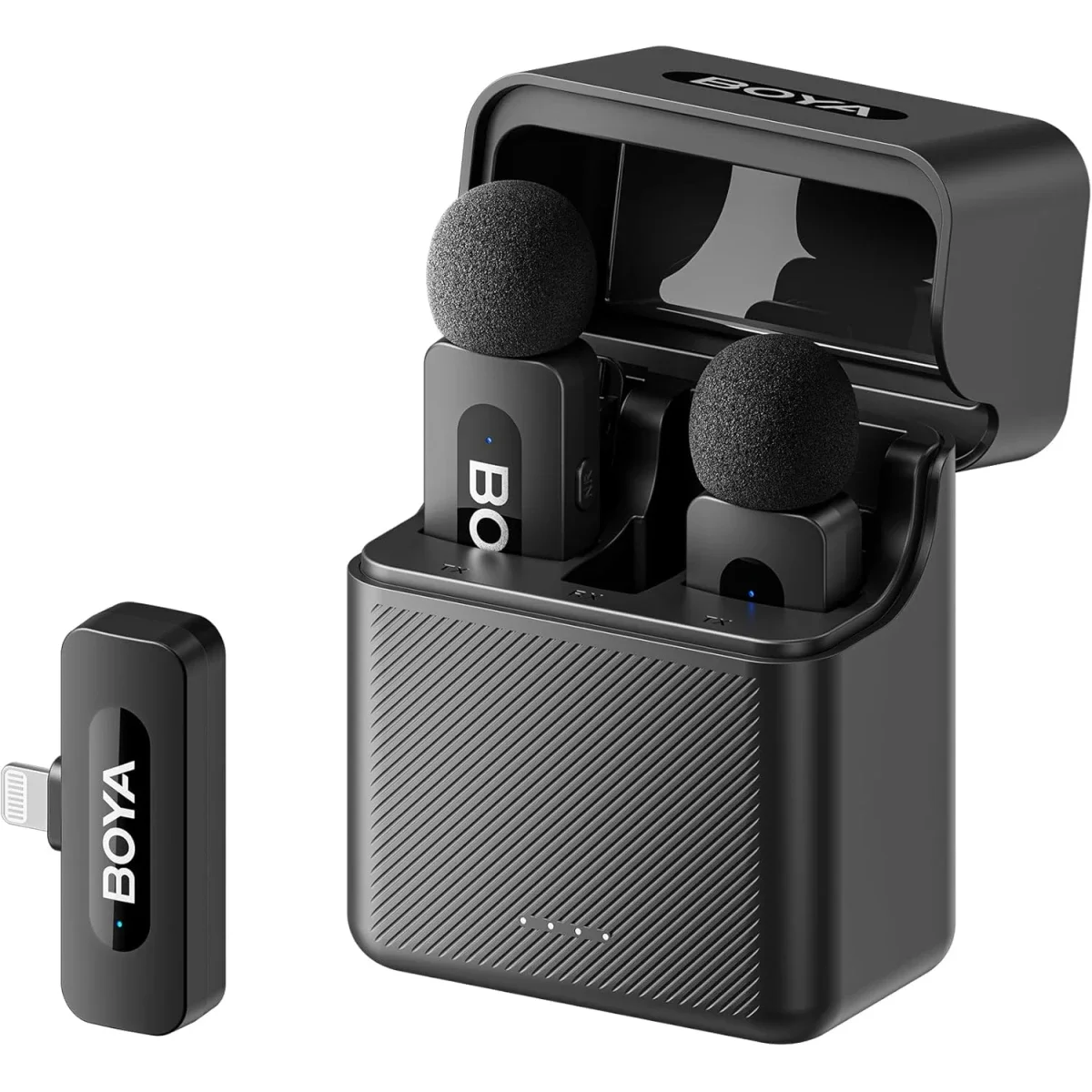 Boya BY-V3 Wireless Lavalier Microphone for iPhone with Lightning, Black