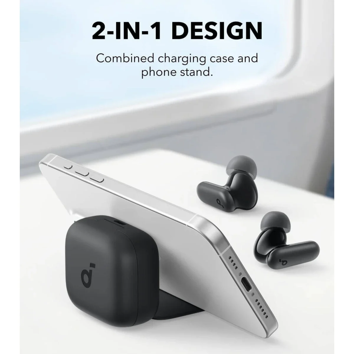 سماعات Anker Soundcore R50i NC لاسلكية، إلغاء ضوضاء، تشغيل 45 ساعة، Bluetooth 5.4، أسود - Thumbnail 2