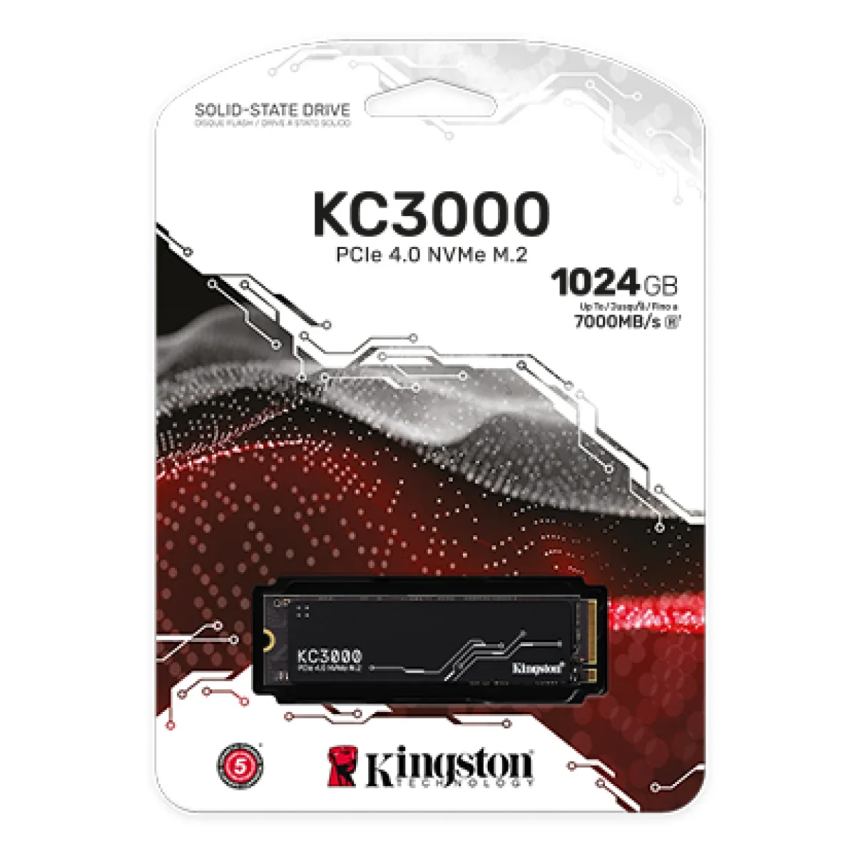 قرص SSD Kingston KC3000 1TB PCIe 4.0 NVMe M.2 SKC3000S/1024G - Thumbnail 3