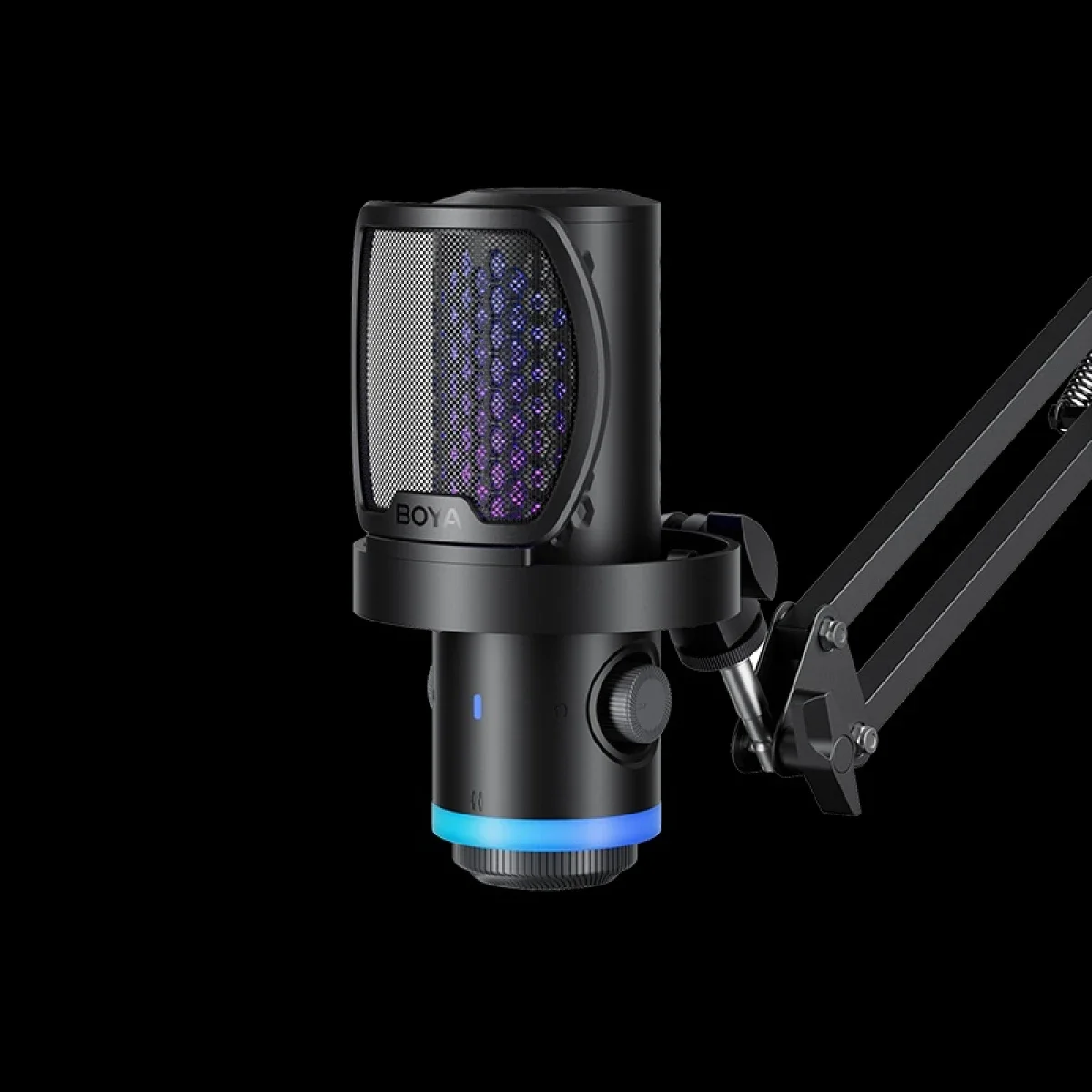 Boya CastMic G40 RGB Noise-Cancelling USB Microphone, 192 kHz/24-bit, Black - Image 2