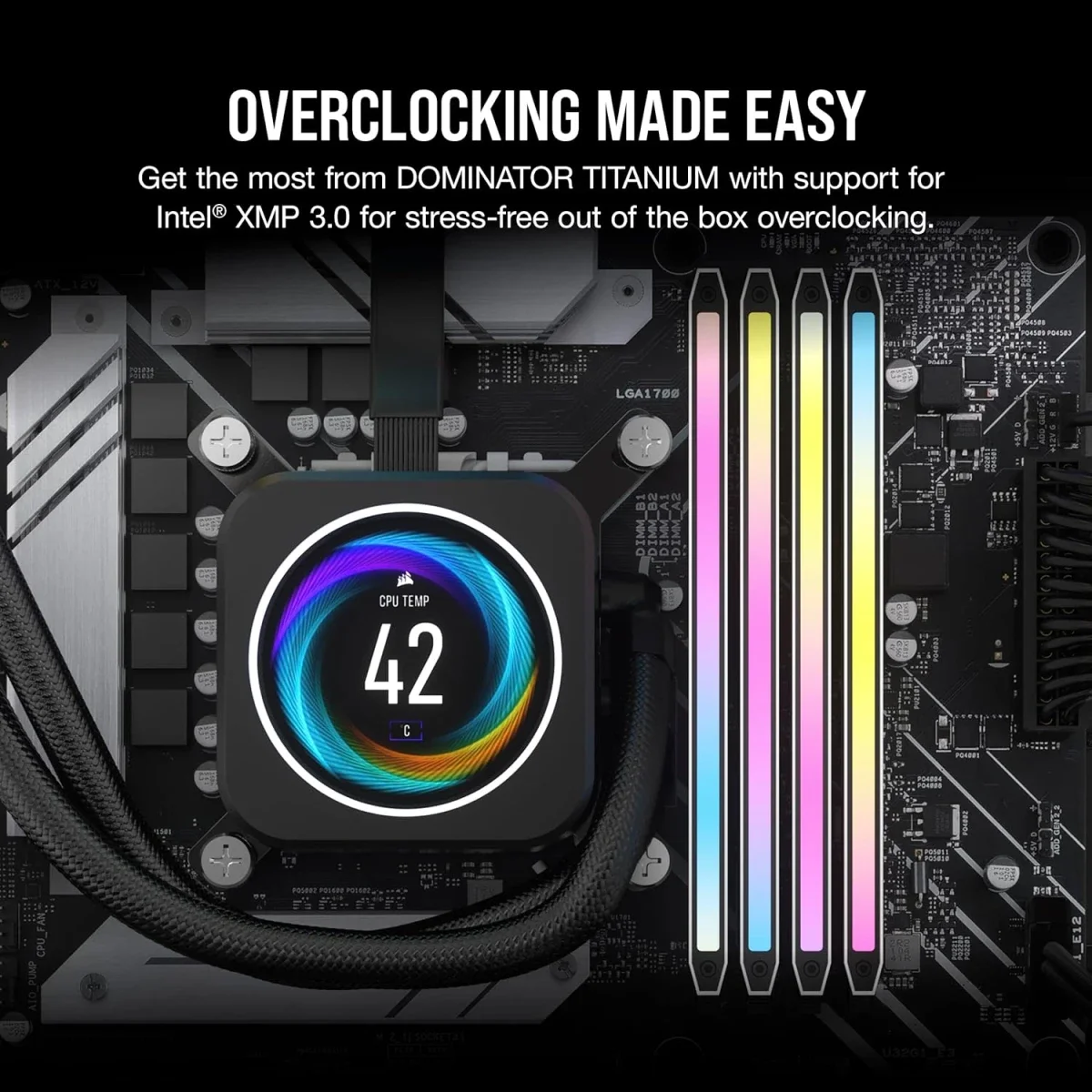 ذاكرة مكتبية Corsair Dominator Titanium RGB بسعة 32GB (2 × 16GB) DDR5 6000MHz - White - Image 5