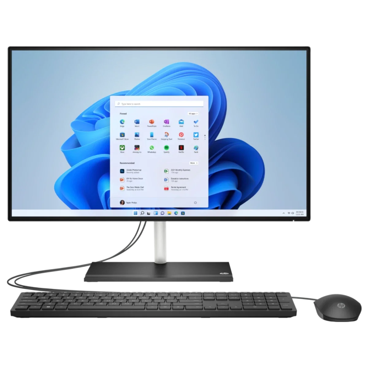 HP 24-cb1009ne All-in-One Desktop 24-inch Touch FHD IPS, Intel Core i5-1235U, 8GB RAM, 512GB SSD, MX450, Black