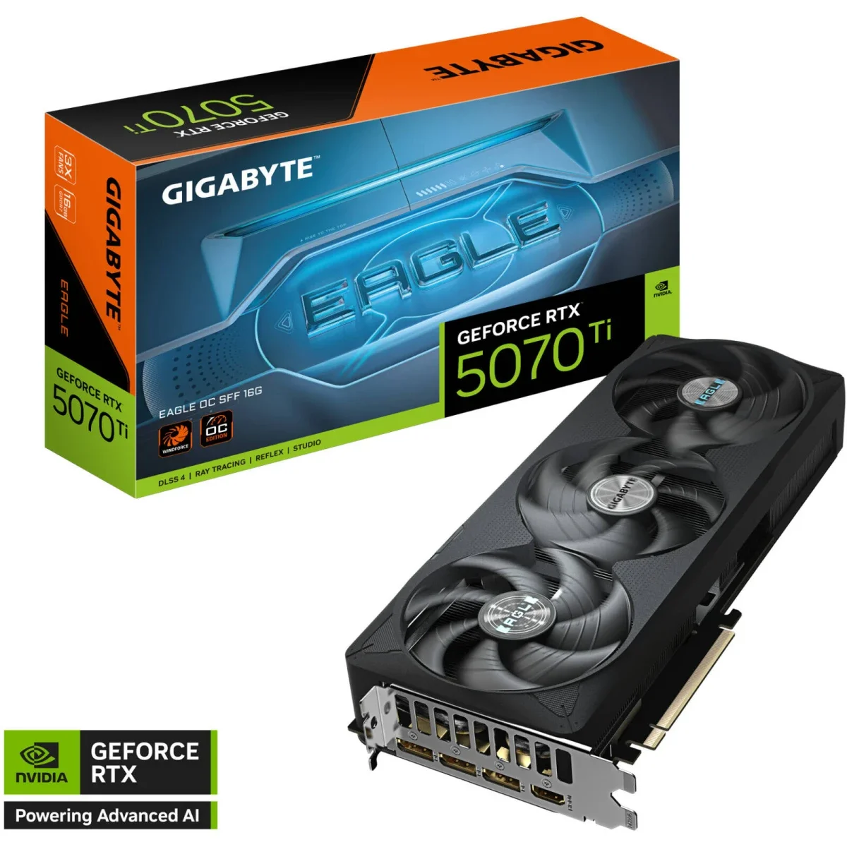 كرت شاشه GIGABYTE GeForce RTX 5070 Ti EAGLE OC SFF 16GB GDDR7 PCIe 5.0