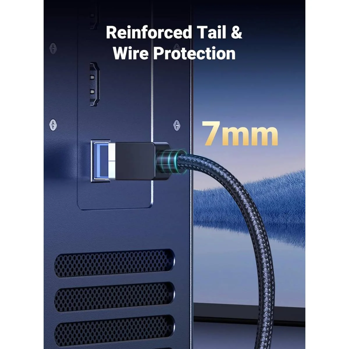 كيبل إيثرنت Ugreen Cat 8 بطول 5 متر مضفر RJ45 محمي بسرعة 40Gbps وتردد 2000MHz - Image 6