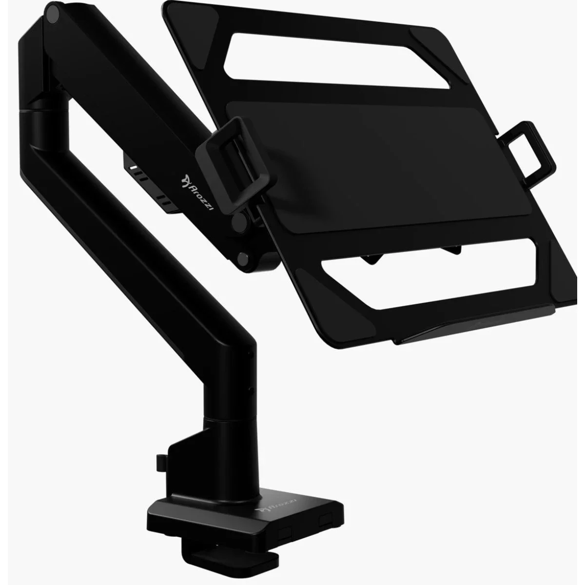 Arozzi Alzare VESA 75x75 Laptop & Tablet Holder for 11.6-18 Inch Devices, Black - Thumbnail 2