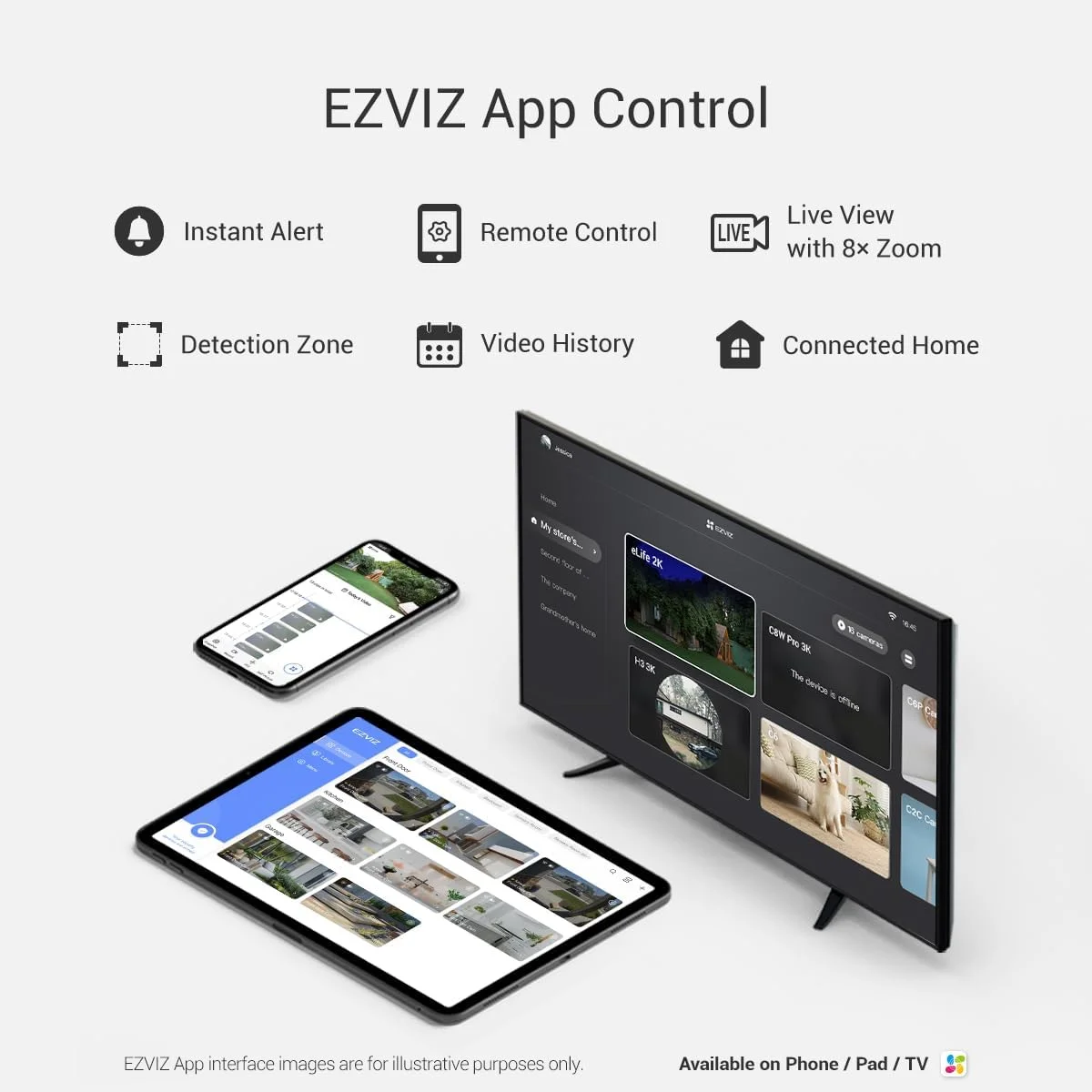 كاميرا مراقبة داخلية EZVIZ CB1 لاسلكية 1080p واي فاي ببطارية وتخزين 512GB - Image 5