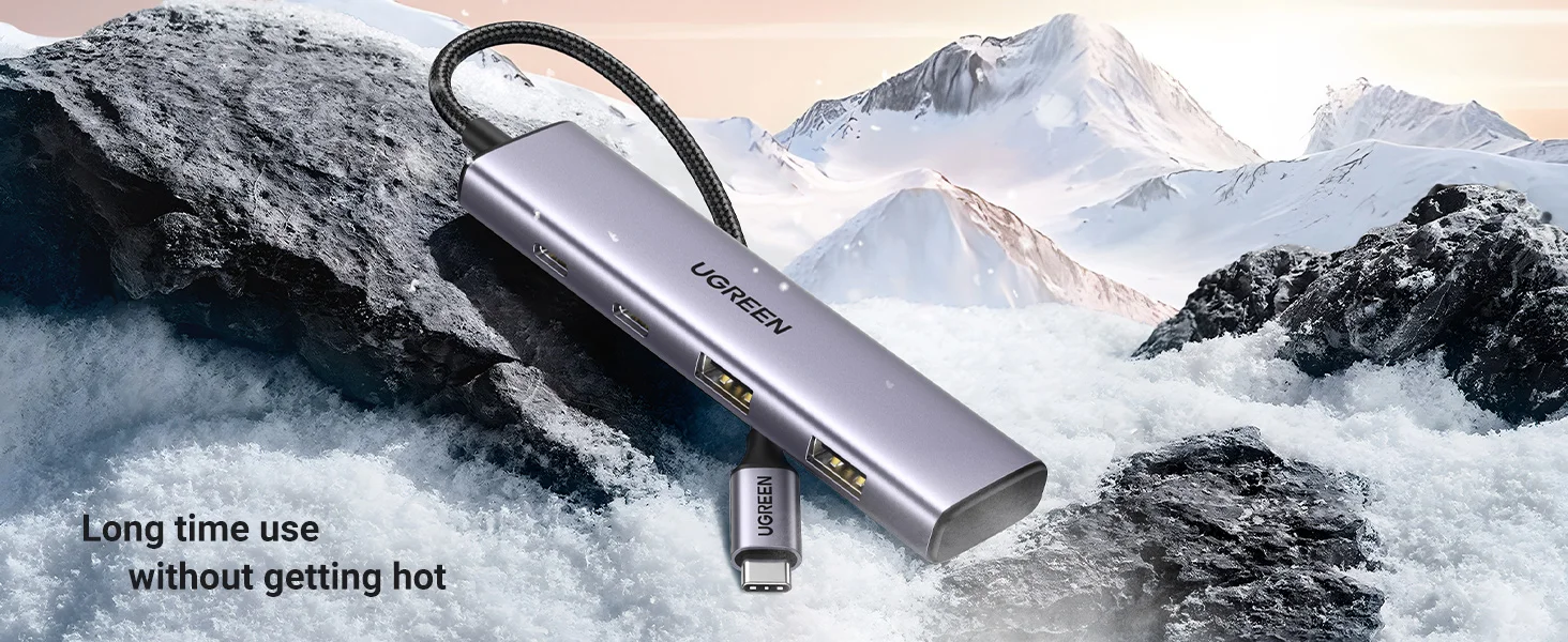 موزع Ugreen USB-C بأربعة منافذ مع منفذي USB-C ومنفذي USB-A 3.0 - Thumbnail 10