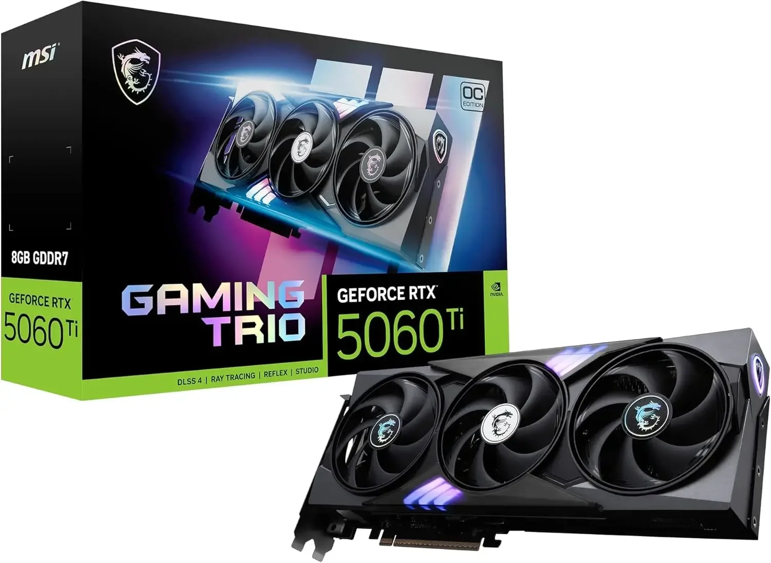 MSI Gaming Trio GeForce RTX 5060 Ti 8GB OC GDDR7 Graphics Card