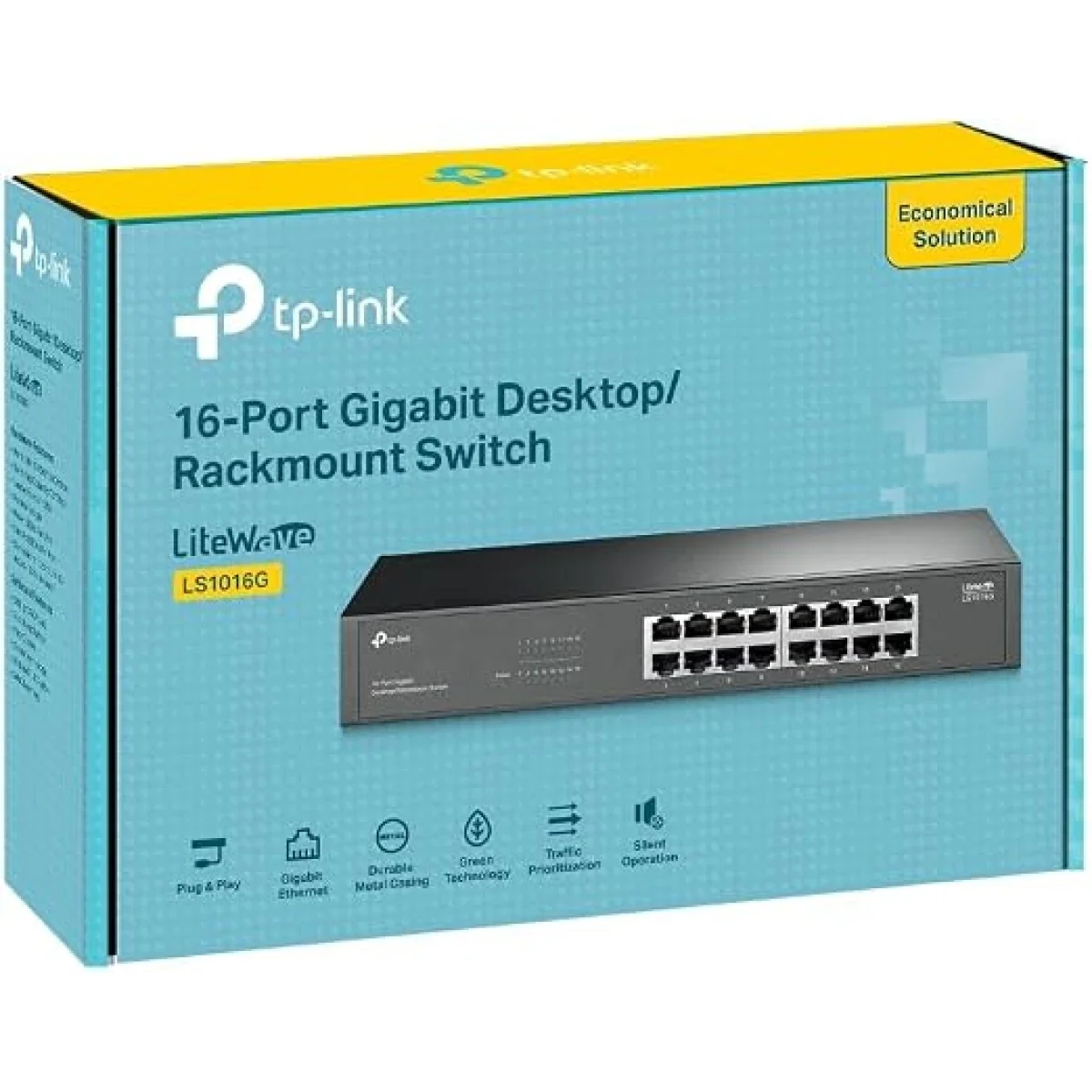 سويتش TP-LINK LS1016G جيجابت 16 منفذ مكتبي وقابل للتركيب في الراك - Image 4