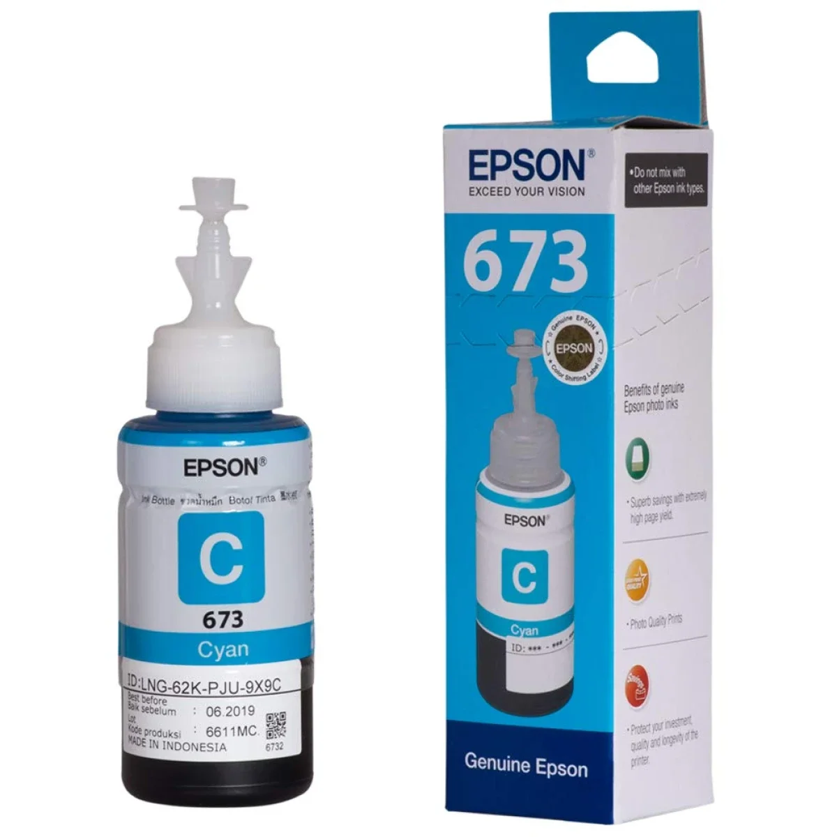 EPSON T6735 Original Light Cyan Ink Bottle