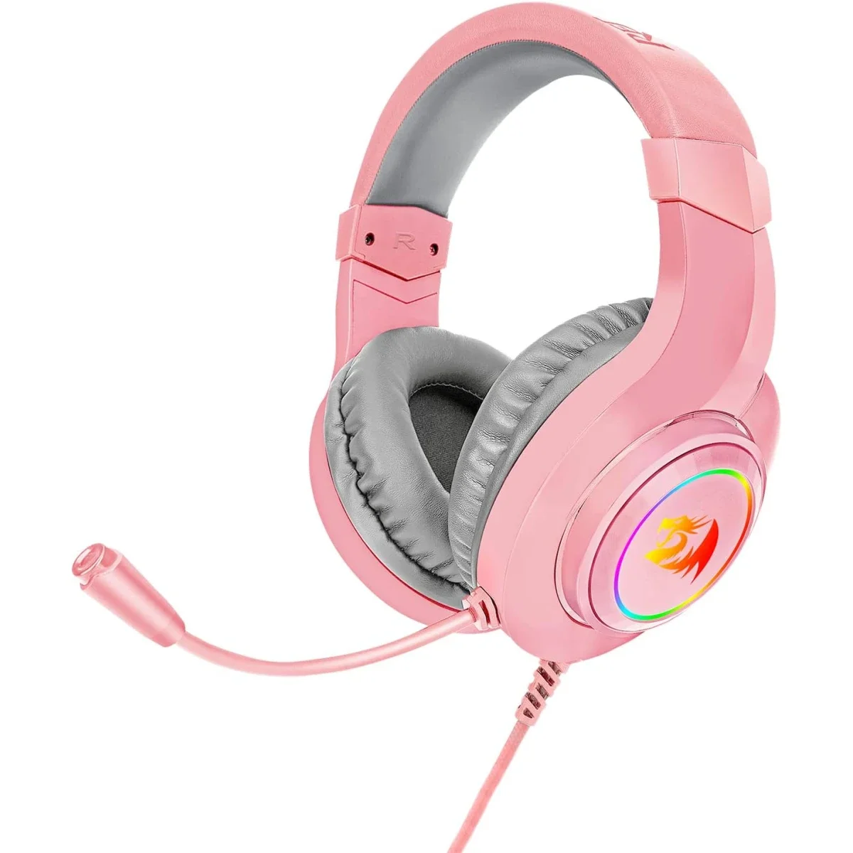 Redragon H260 Hylas Pink RGB Gaming Headset with Microphone