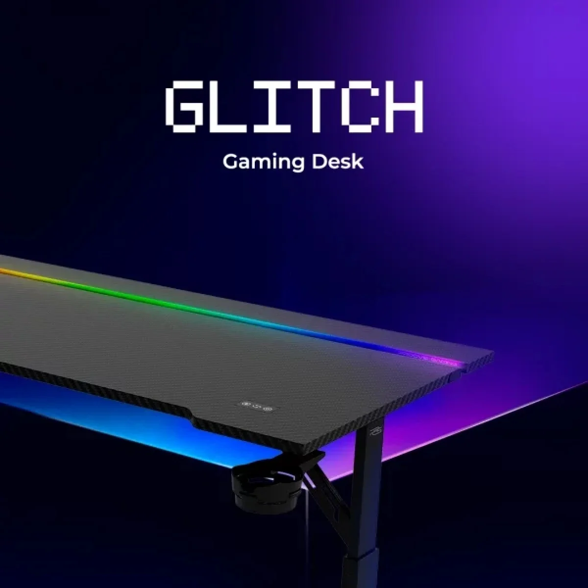 Proove Gaming Glitch RGB Adjustable Gaming Desk 140 cm Black GTGL00140101 - Image 8