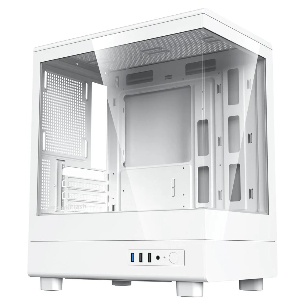 كيس كمبيوتر DarkFlash DB330M للألعاب Micro-ATX ميد تاور مع 3 مراوح ARGB - أبيض - Thumbnail 7