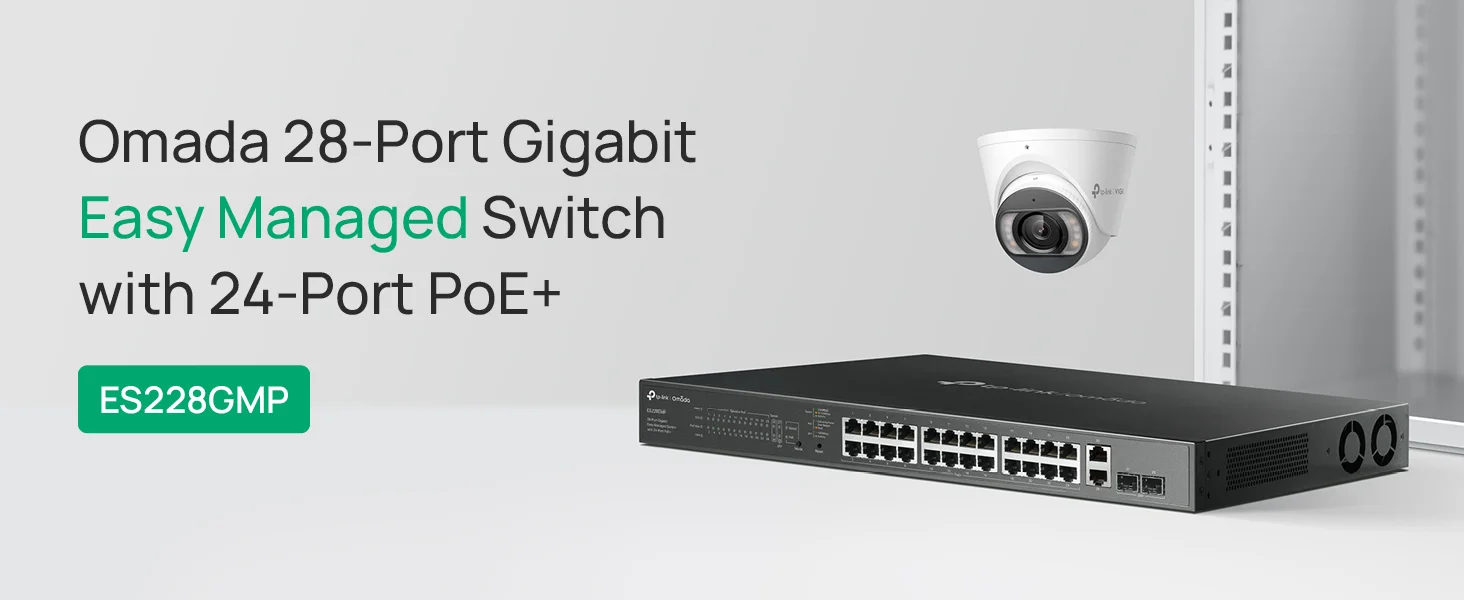 TP-LINK Omada ES228GMP 28-Port Gigabit Easy Managed Switch with 24-Port PoE+, 384W Power Budget - Image 5