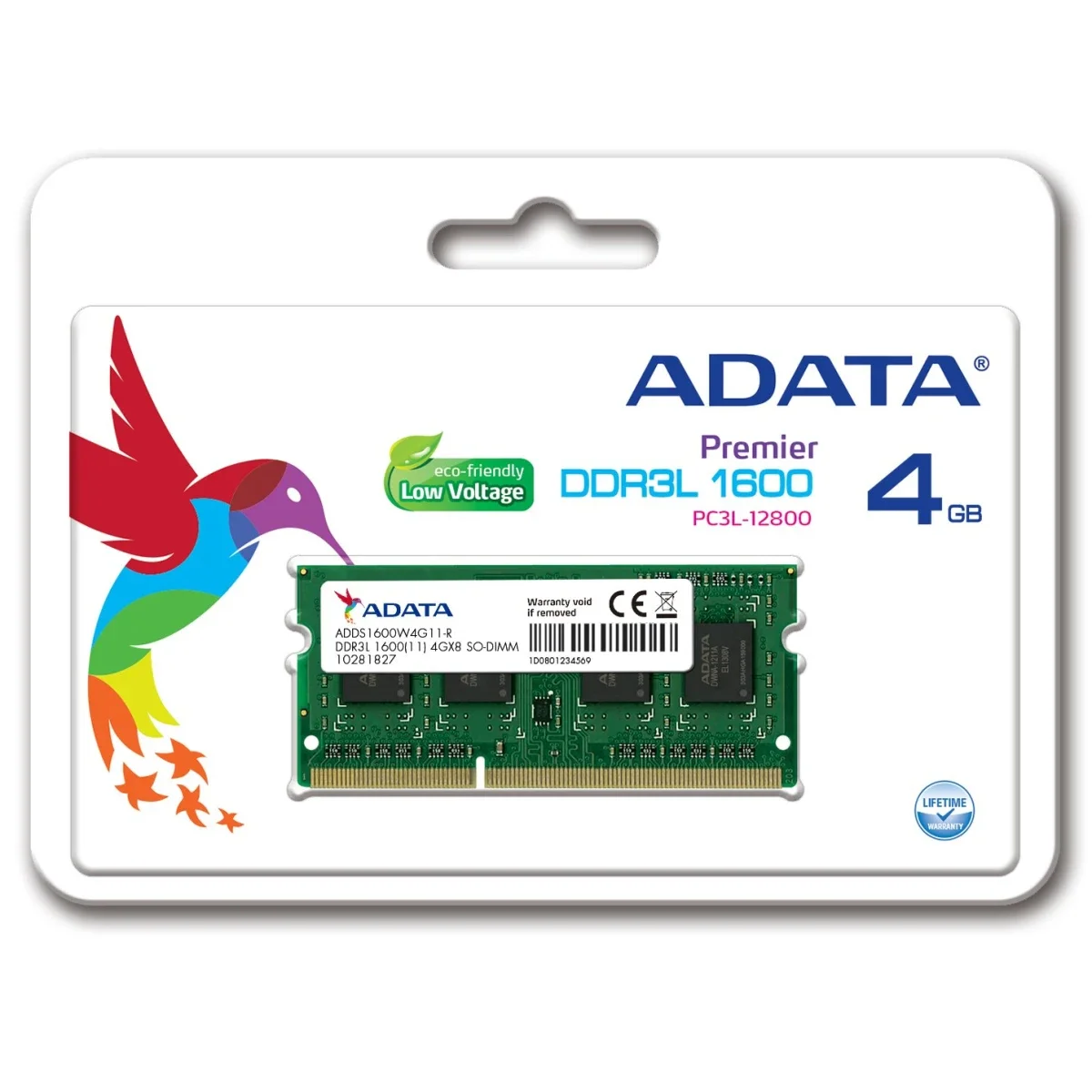 رام لابتوب ADATA Premier 4GB DDR3L 1600MHz
