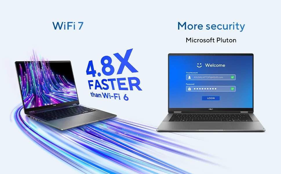 لابتوب Asus Vivobook 14 Flip (2025) TP3407 Copilot+ PC بمعالج Intel Core Ultra 7 256V، شاشة OLED لمس 14.0 إنش، 16GB RAM، 512GB SSD - Image 14
