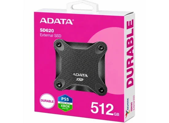 قرص SSD خارجي ADATA SD620 سعة 512GB، USB 3.2 Gen 2، مقاومة سقوط 1.22 متر بمعيار MIL-STD - أسود - Image 6