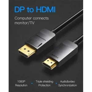 كيبل Vention HADBI من DisplayPort إلى HDMI بطول 3 متر أسود - Image 20