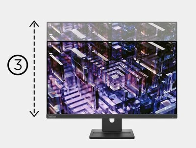 شاشة Lenovo ThinkVision E24q-30 للأعمال 24 إنش QHD IPS بتردد 100 هرتز، أسود - Image 19
