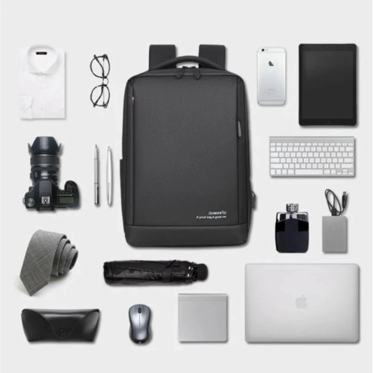 حقيبة ظهر للأعمال DTBG D-8003W للابتوبات حتى 15.6 إنش، أسود - Image 9