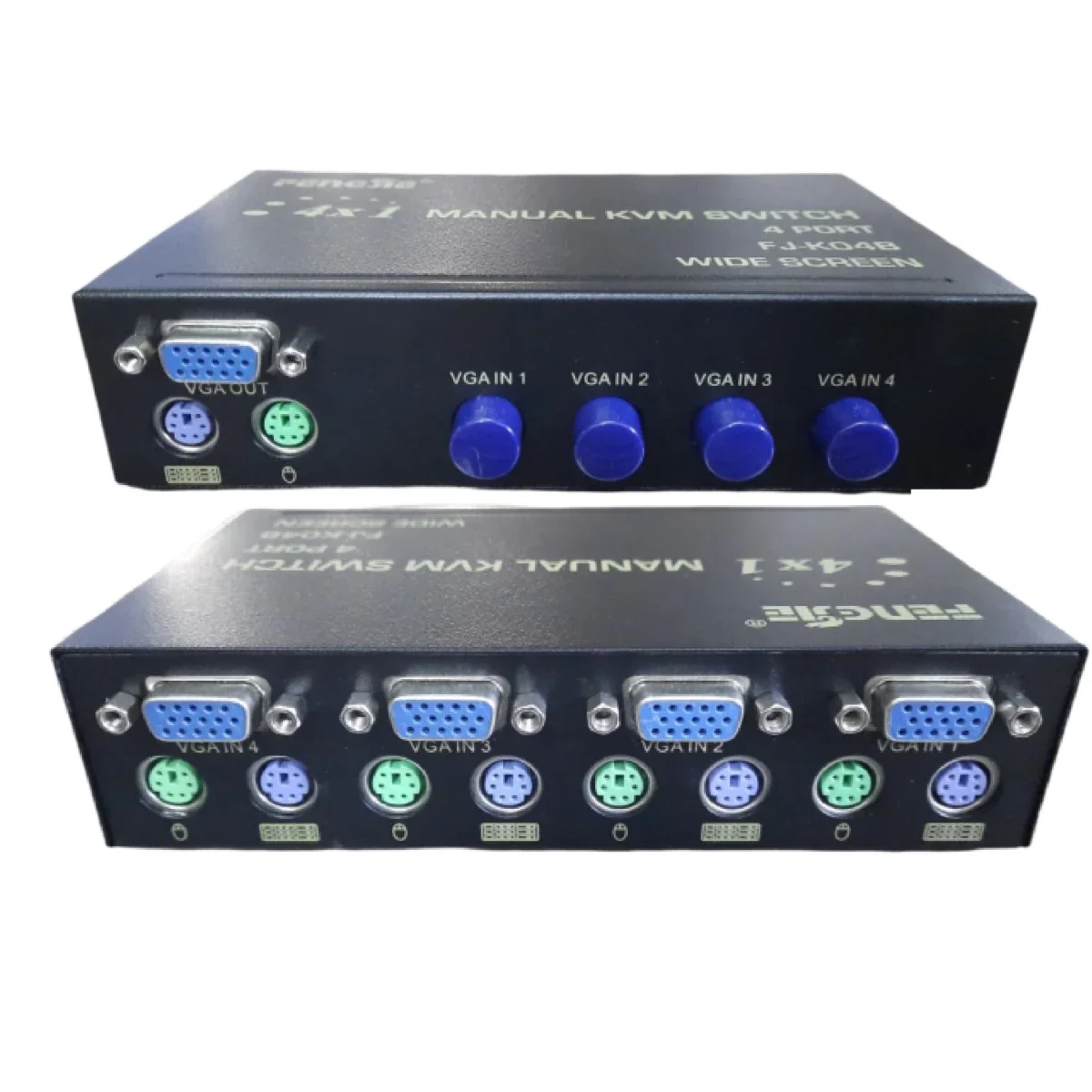 محول KVM يدوي 4 منافذ VGA وPS/2 K04B