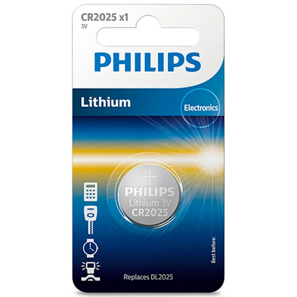 بطاريات Philips CR2025 ليثيوم زرية 3 فولت - Image 2