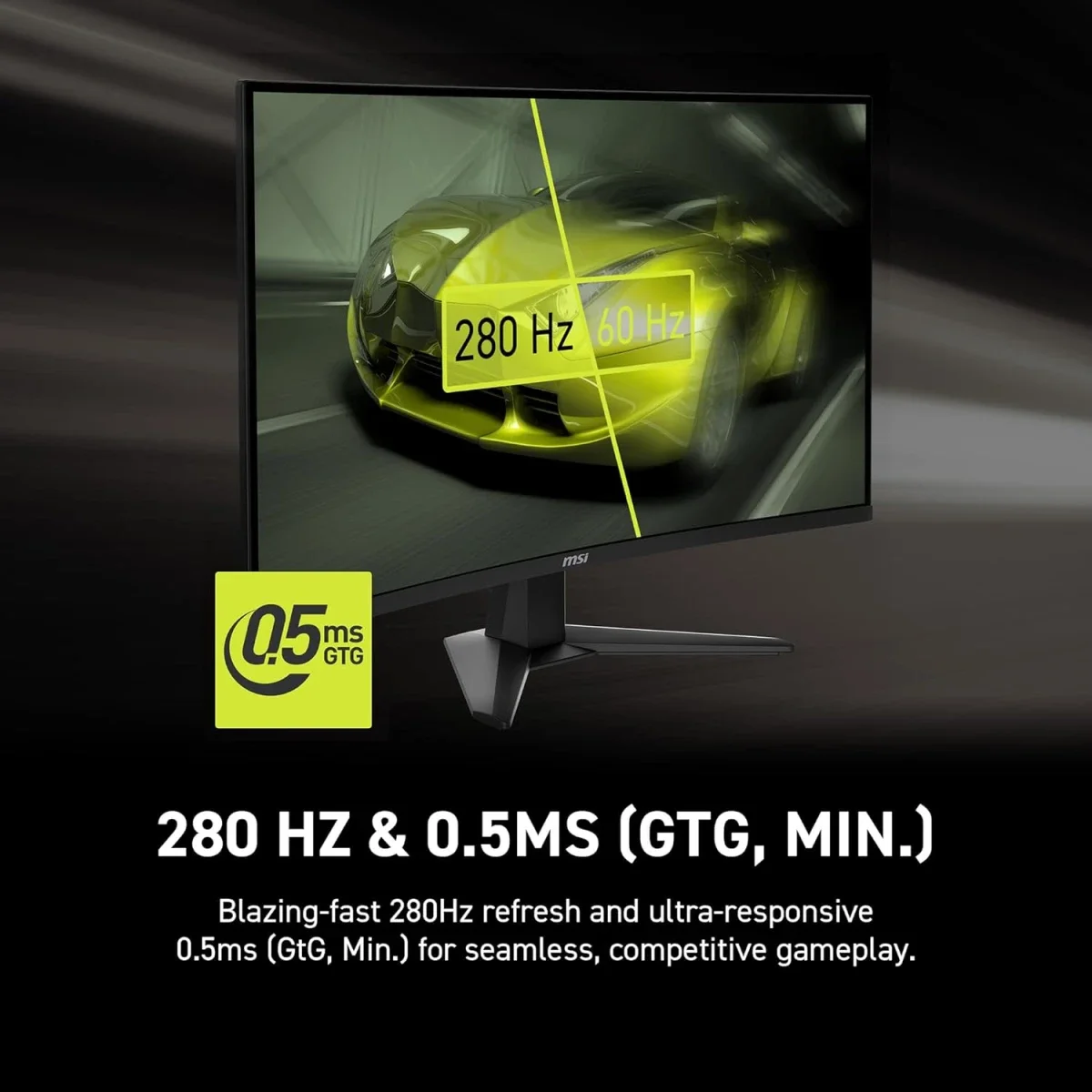 MSI MAG 274CXF 27-inch Curved Gaming Monitor, FHD, 280Hz, 0.5ms, VA - Thumbnail 4