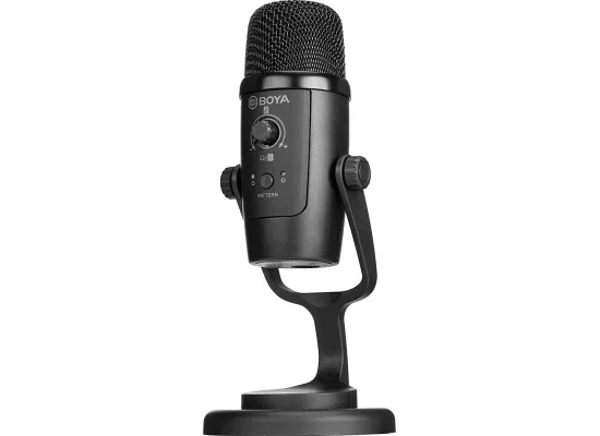 ميكروفون مكثف USB Boya BY-PM500 مع حامل طاولة، أسود - Image 9