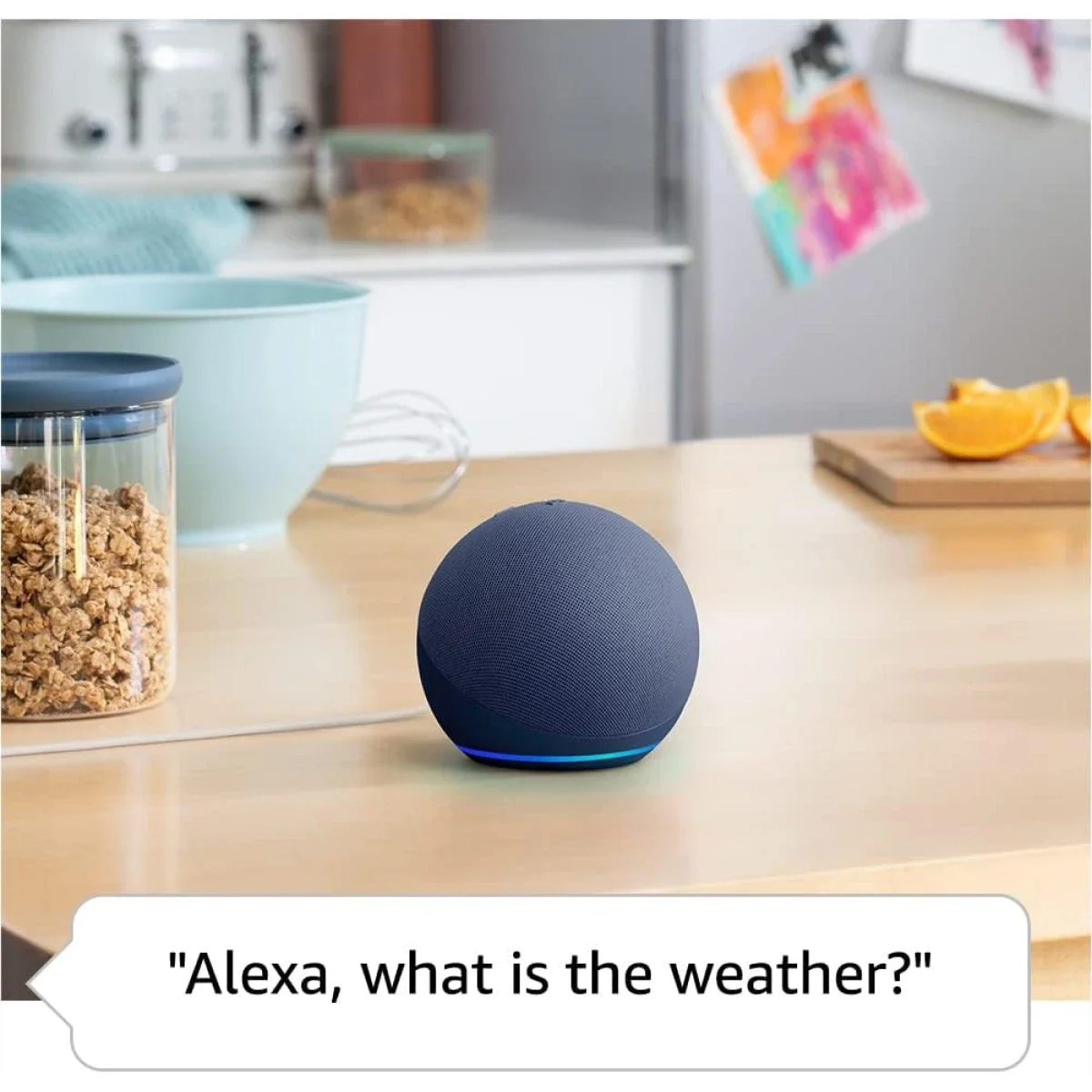 Amazon Echo Dot (5th Gen) Smart Speaker with Alexa, Glacier White - Image 3