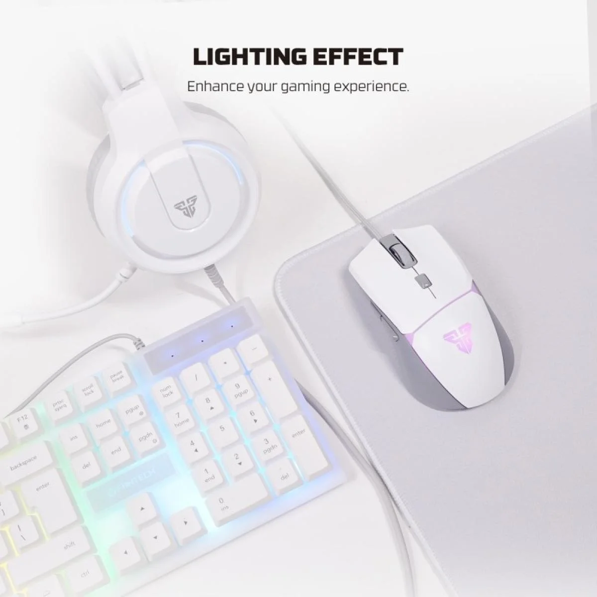 طقم ألعاب Fantech P51 Power Bundle ‏5 في 1 سلكي - أبيض - Thumbnail 2