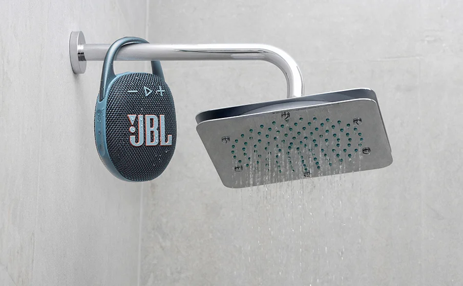 مكبر صوت محمول JBL Clip 5 بلوتوث أبيض - Thumbnail 7