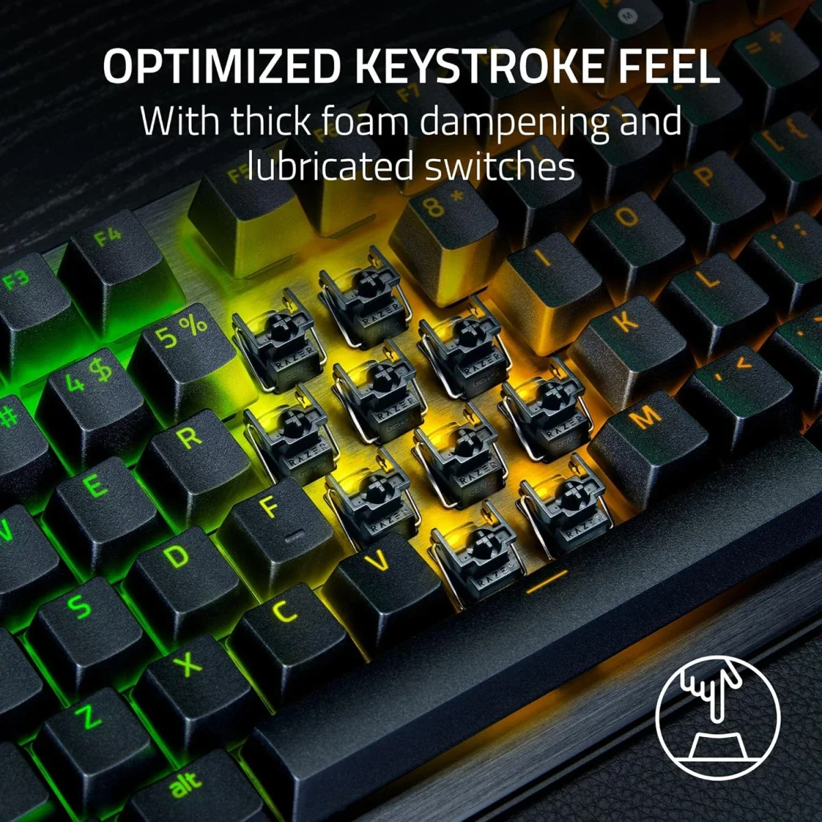 Razer Huntsman V3 Pro 8KHz Esports Gaming Keyboard with Gen-2 Analog Optical Switches - Black - Thumbnail 10