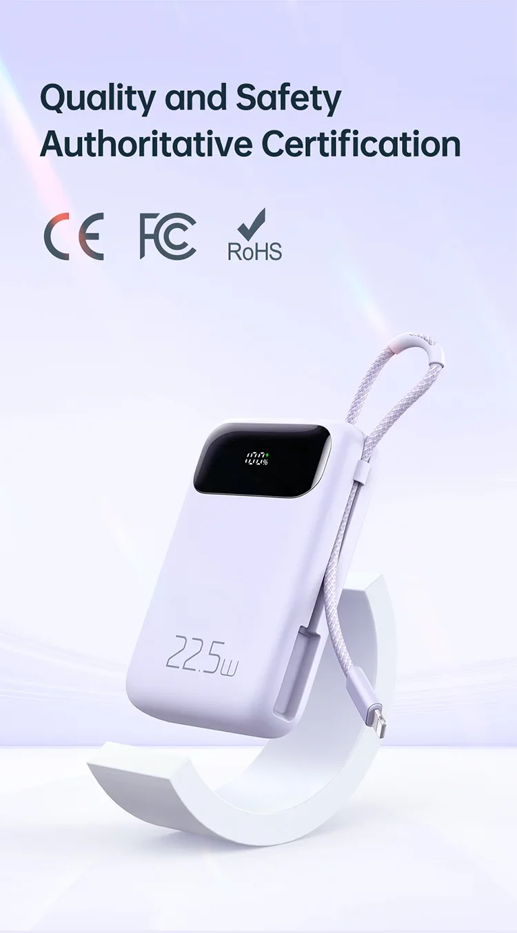 Mcdodo MC-325 10000mAh 22.5W PD Power Bank with Built-In iP Cable - Black - Thumbnail 19