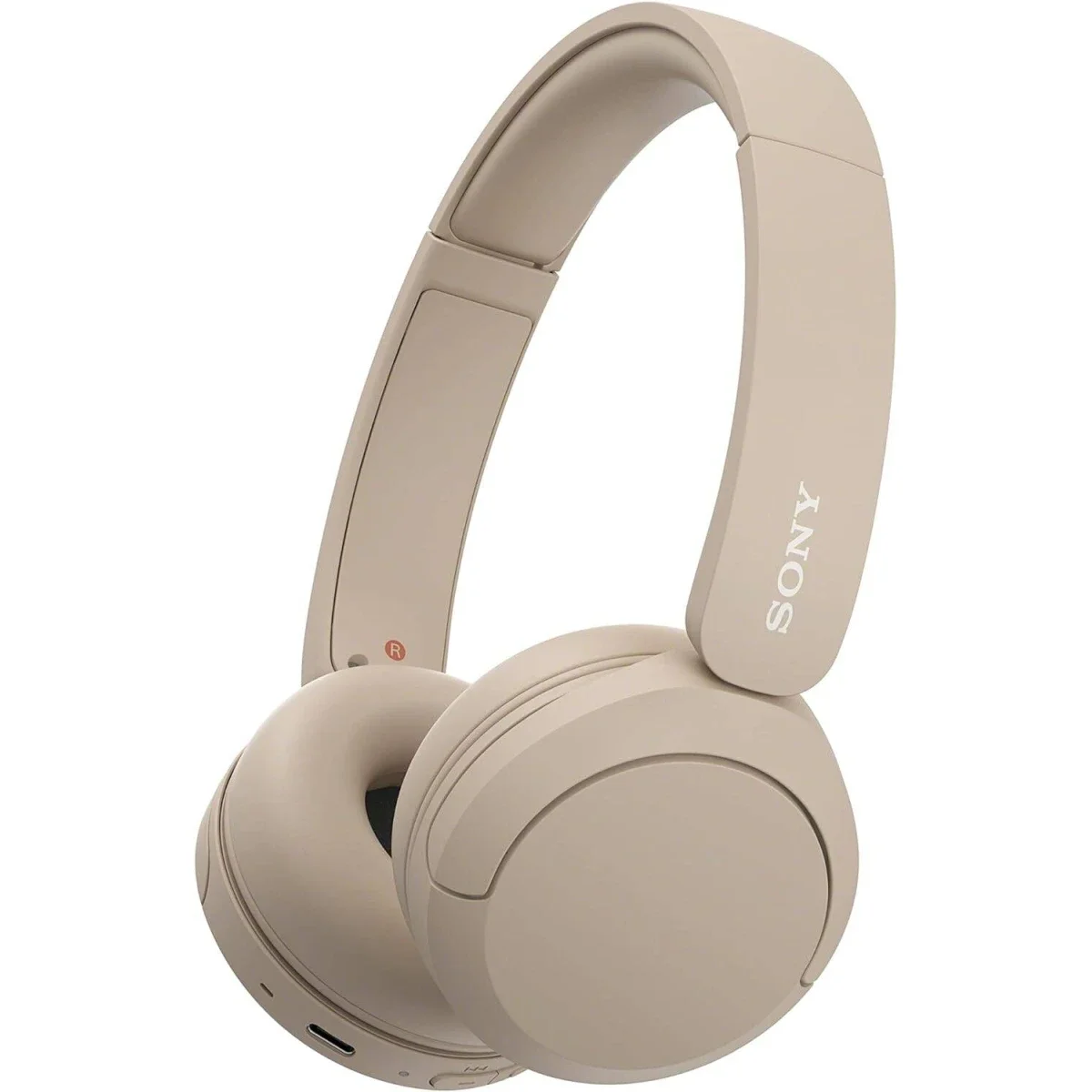 سماعات رأس لاسلكية Sony WH-CH520 بتقنية Bluetooth 5.2، بيج، حتى 40 ساعة