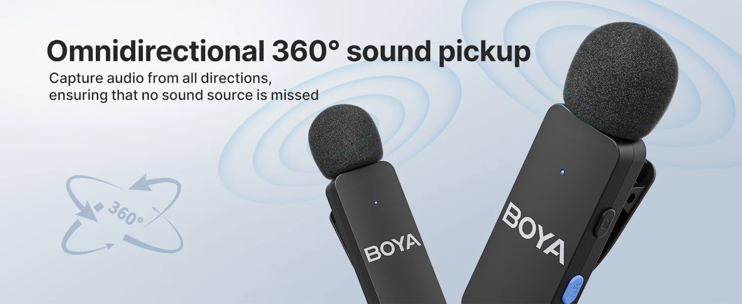 Boya BY-V4U 4-Channel Wireless Lavalier Microphone with USB-C Charging Case - Thumbnail 14