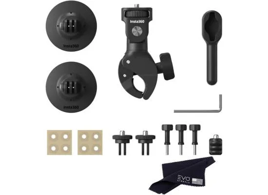 طقم تثبيت كاميرا للدراجات النارية Insta360 Motorcycle Bundle (New Version) بمشبك مقود قوي وحوامل خوذة مرنة لكاميرات X6/X5/X4/X3/Ace Pro 2 وGoPro Hero 12/11/10 وDJI Osmo Action – أسود - Thumbnail 7