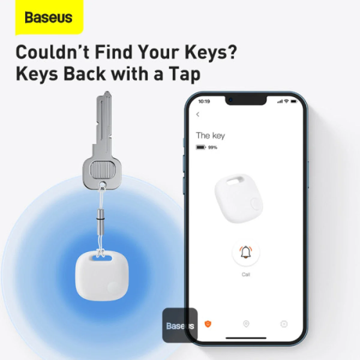 Baseus T2 Pro Bluetooth Anti-Loss Tracker Smart Tag, White - Image 5