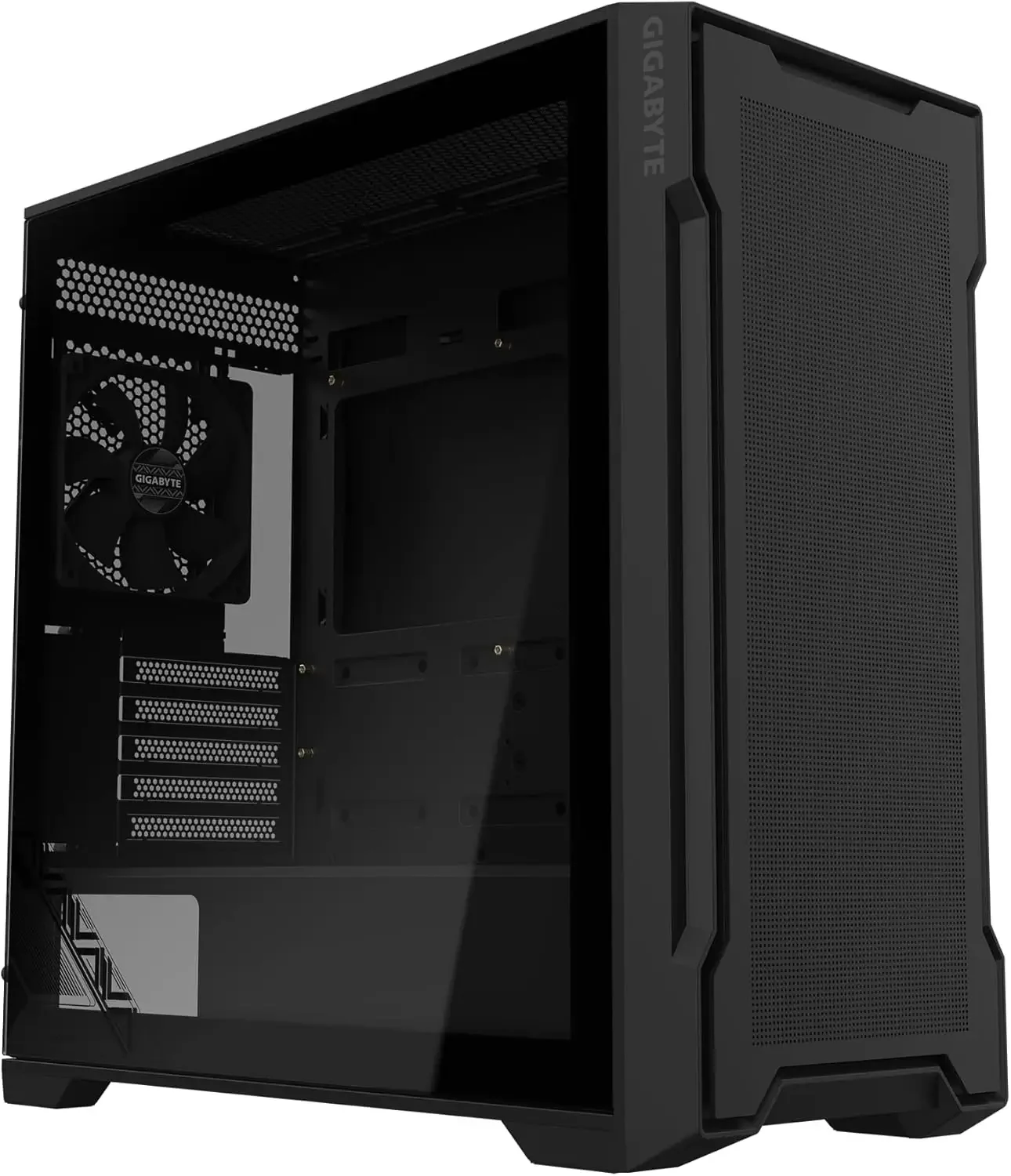 صندوق كمبيوتر GIGABYTE C102G Glass للالعاب ميد تاور اسود