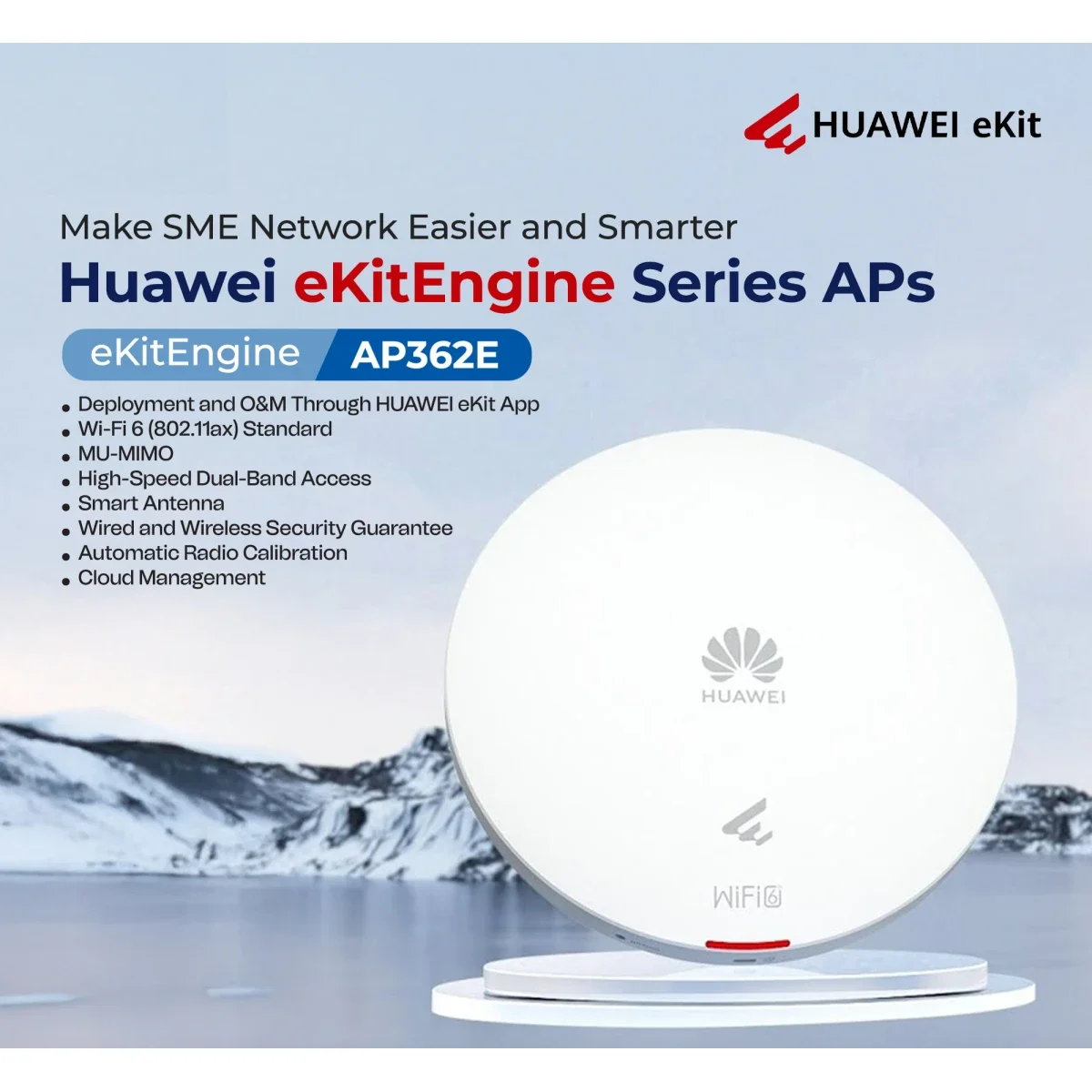 HUAWEI eKitEngine AP362E Wi-Fi 6 AX3000 Dual-Band Ceiling Mount Access Point