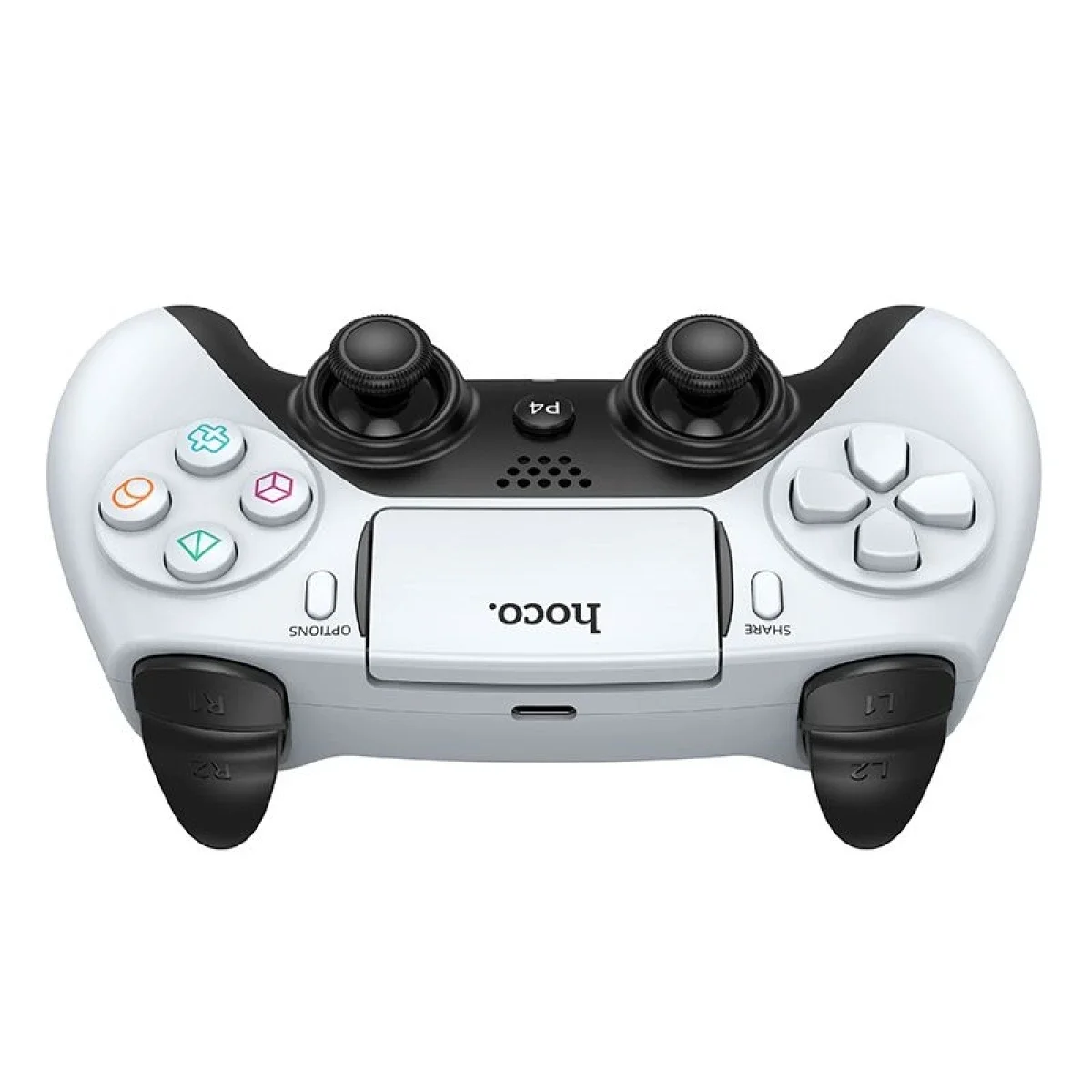 يد تحكم ألعاب لاسلكية HOCO GA1 Phoenix لجهاز PS4 بتقنية بلوتوث 4.2 وبطارية 800mAh باللون الأبيض - Image 2