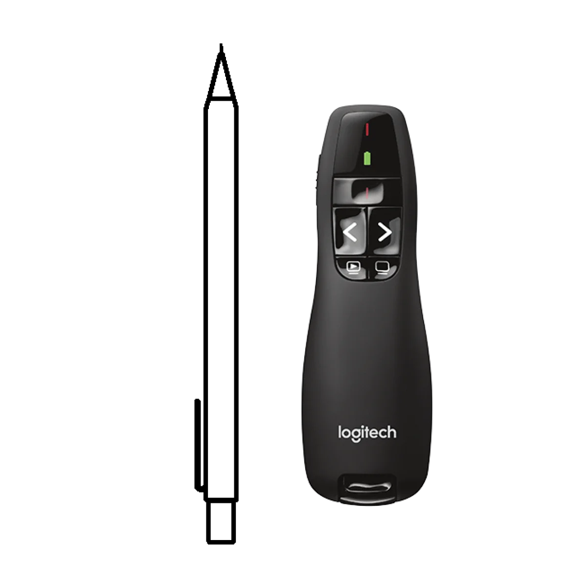 جهاز تحكم بالعروض Logitech R400 لاسلكي مع مؤشر ليزر أحمر - Image 2